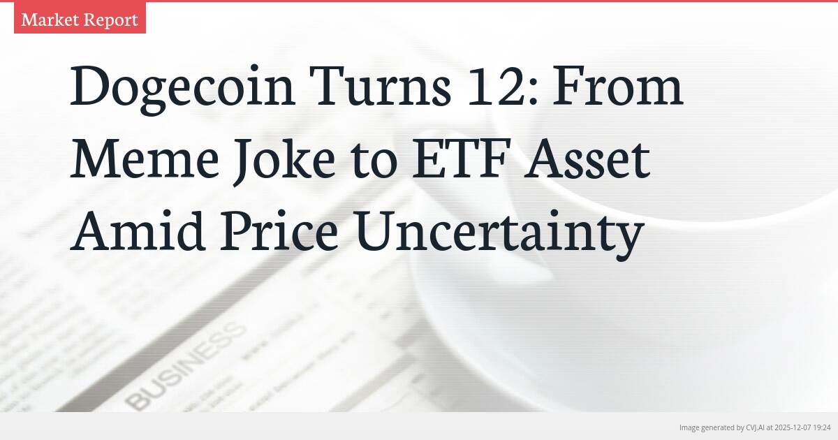 Dogecoin Turns 12: From Meme Joke to ETF Asset Amid Price Uncertainty