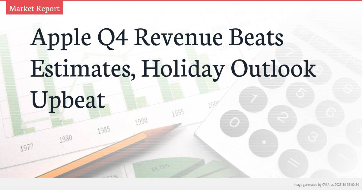 Apple Q4 Revenue Beats Estimates, Holiday Outlook Upbeat