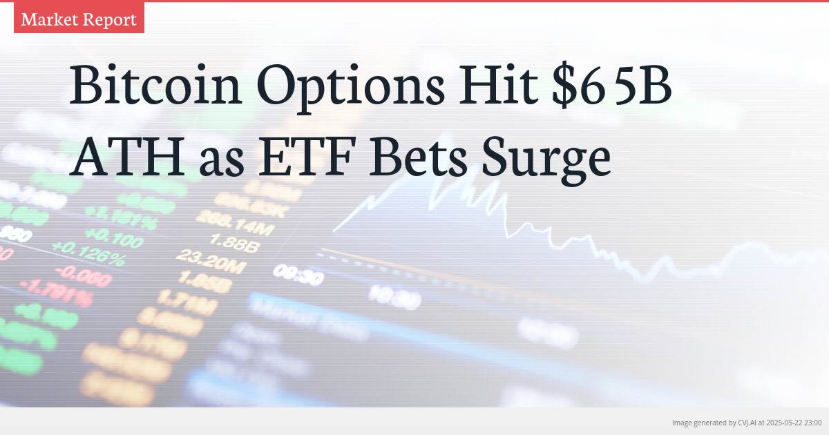 Bitcoin Options Hit $65B ATH as ETF Bets Surge