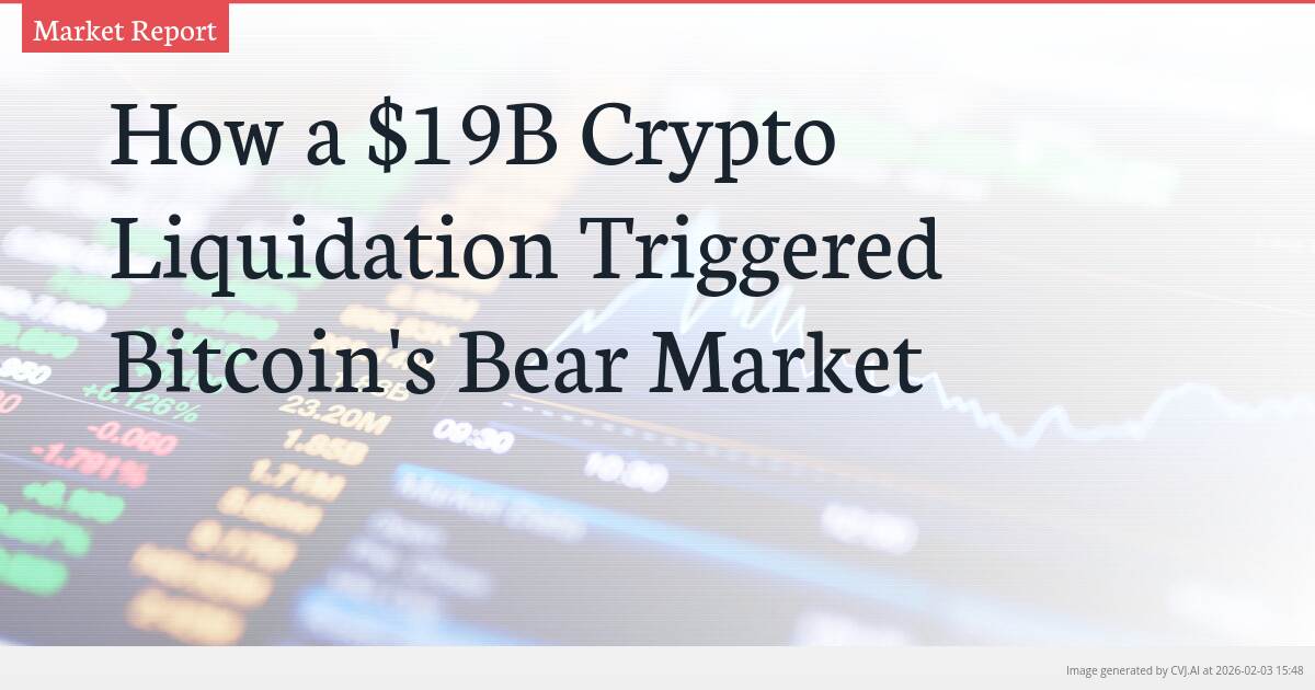 How a $19B Crypto Liquidation Triggered Bitcoin’s Bear Market