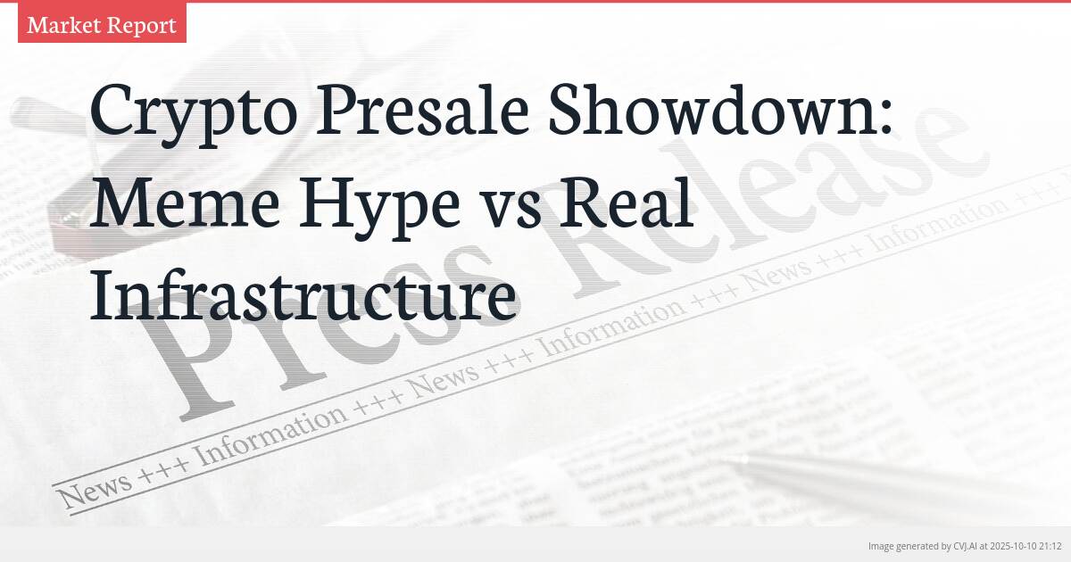 Crypto Presale Showdown: Meme Hype vs Real Infrastructure