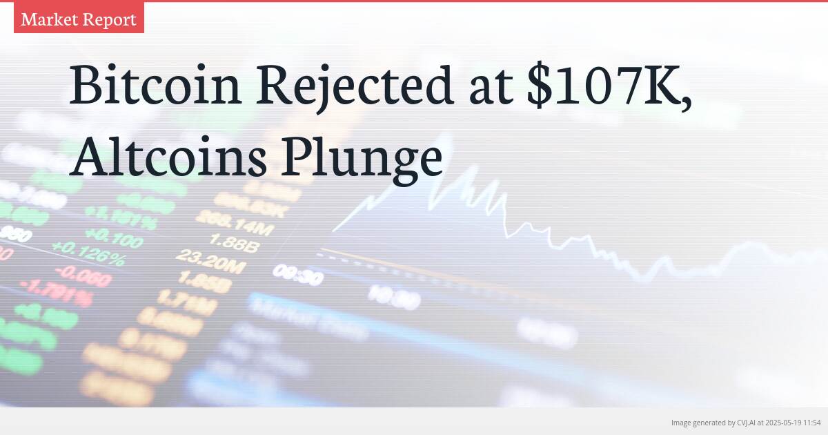 Bitcoin Rejected at $107K, Altcoins Plunge