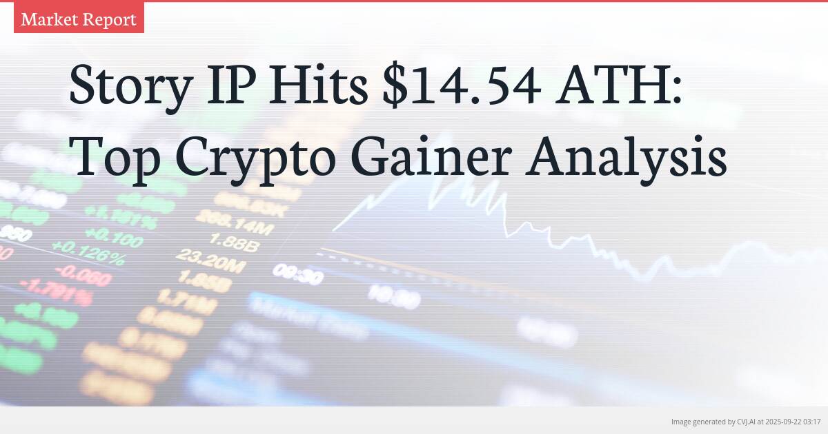 Story IP Hits $14.54 ATH: Top Crypto Gainer Analysis
