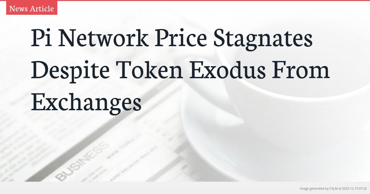 Pi Network Price Stagnates Despite Token Exodus From Exchanges