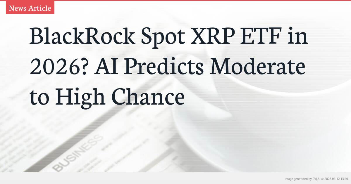 BlackRock Spot XRP ETF in 2026? AI Predicts Moderate to High Chance