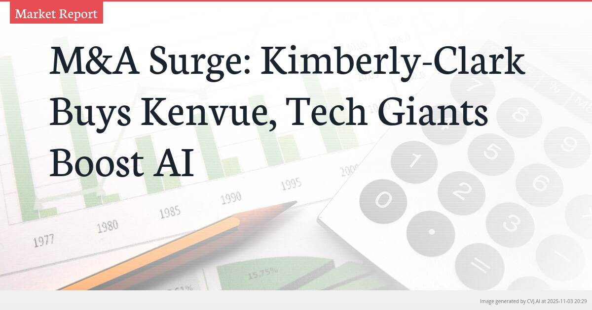 M&A Surge: Kimberly-Clark Buys Kenvue, Tech Giants Boost AI