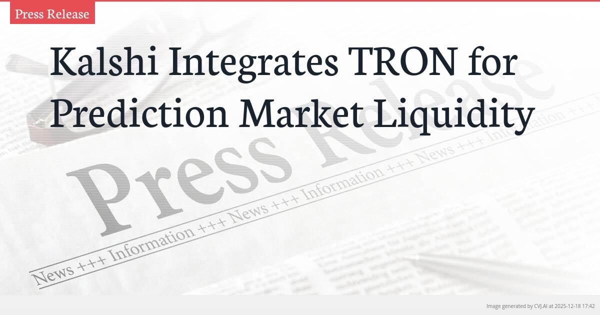 Kalshi Integrates TRON for Prediction Market Liquidity
