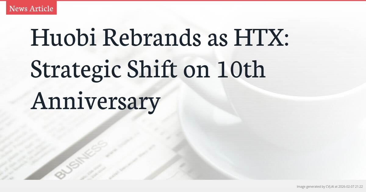 Huobi Rebrands as HTX: Strategic Shift on 10th Anniversary