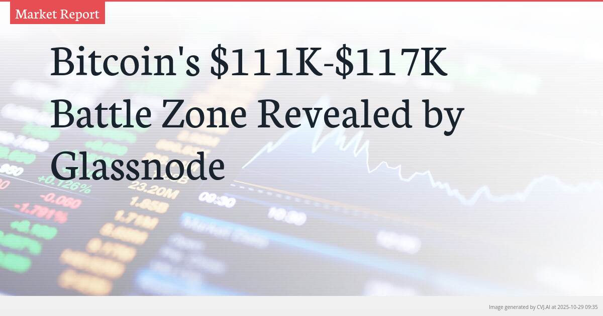 Bitcoin’s $111K-$117K Battle Zone Revealed by Glassnode Bitcoin’s $111K-$117K Battle Zone Revealed by Glassnode