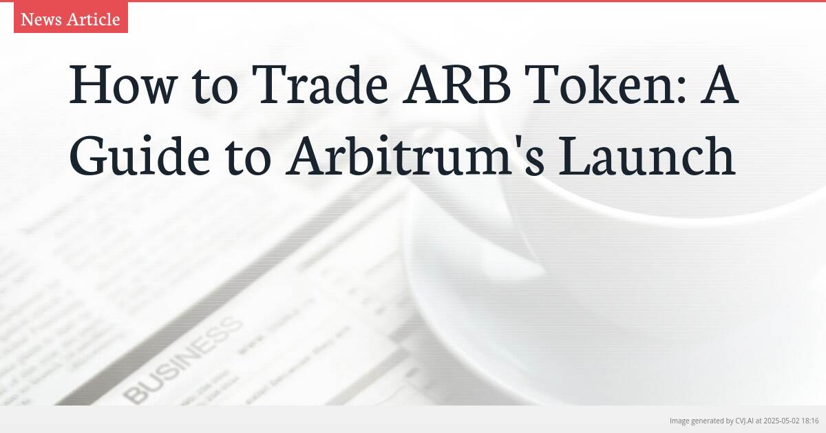 How to Trade ARB Token: A Guide to Arbitrum’s Launch
