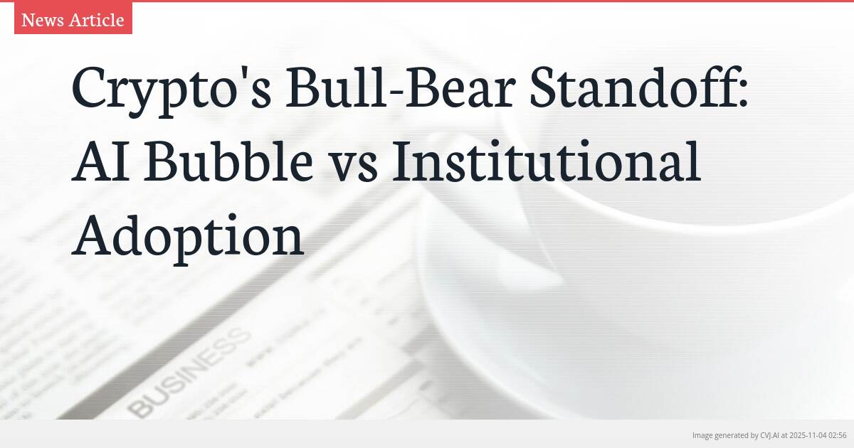 Crypto’s Bull-Bear Standoff: AI Bubble vs Institutional Adoption