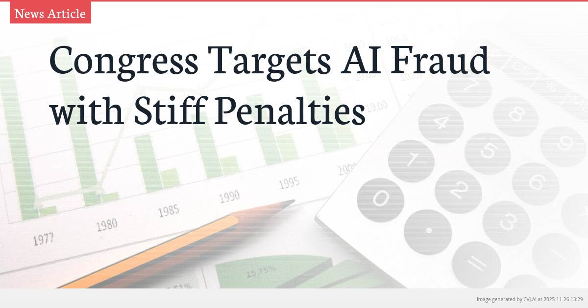 Congress Targets AI Fraud with Stiff Penalties