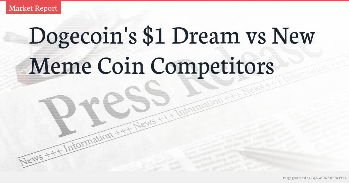 Dogecoin’s $1 Dream vs New Meme Coin Competitors