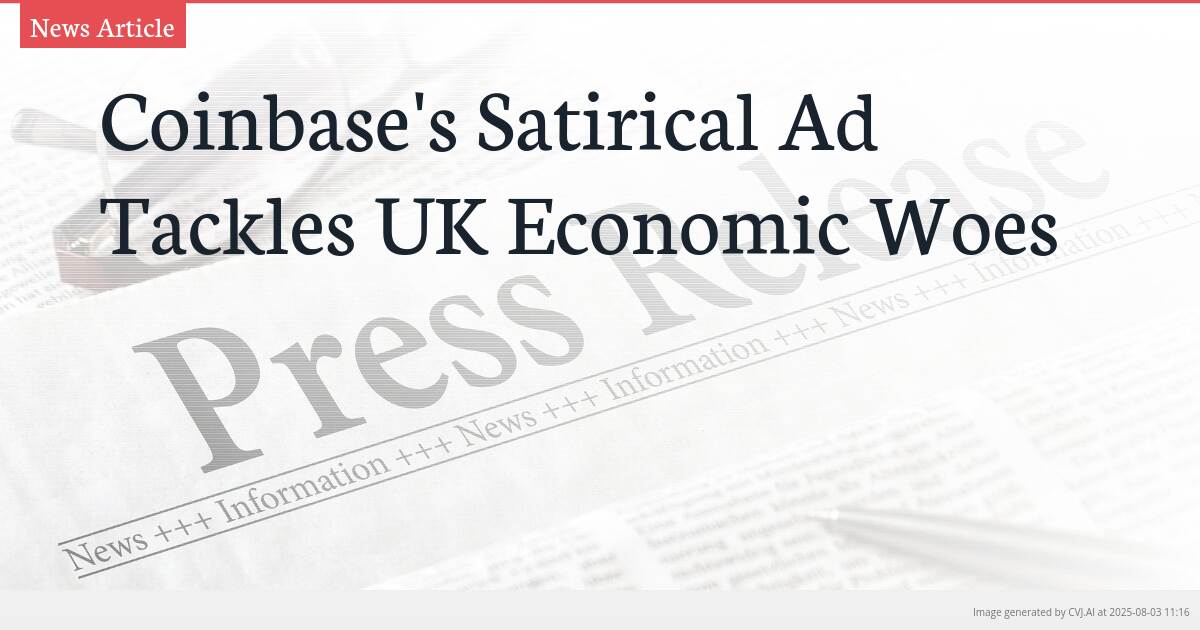 Coinbase’s Satirical Ad Tackles UK Economic Woes