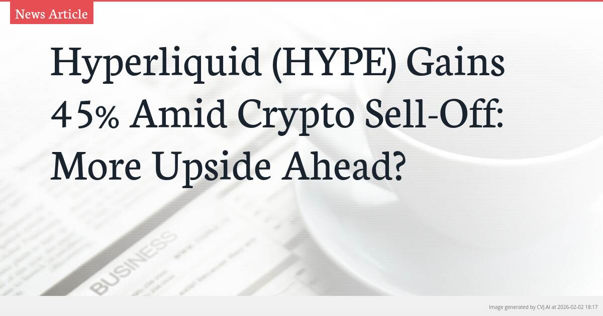 Hyperliquid (HYPE) Gains 45% Amid Crypto Sell-Off: More Upside Ahead?
