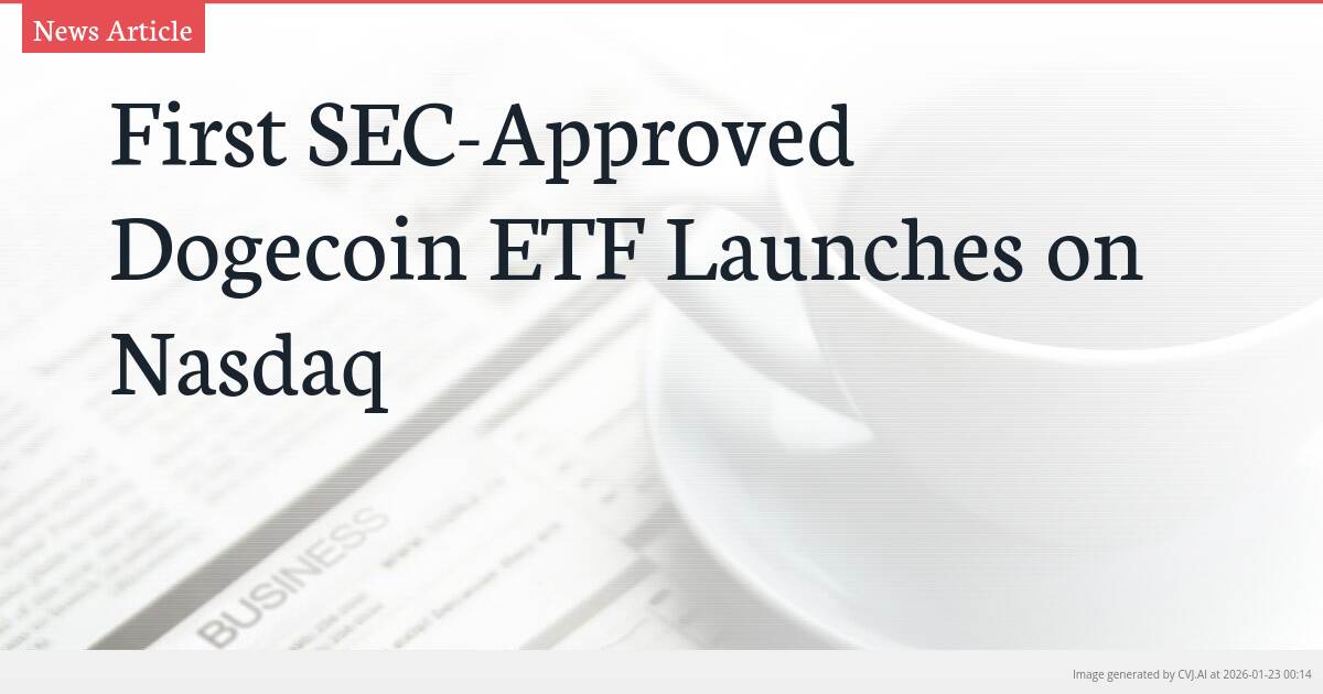 First SEC-Approved Dogecoin ETF Launches on Nasdaq