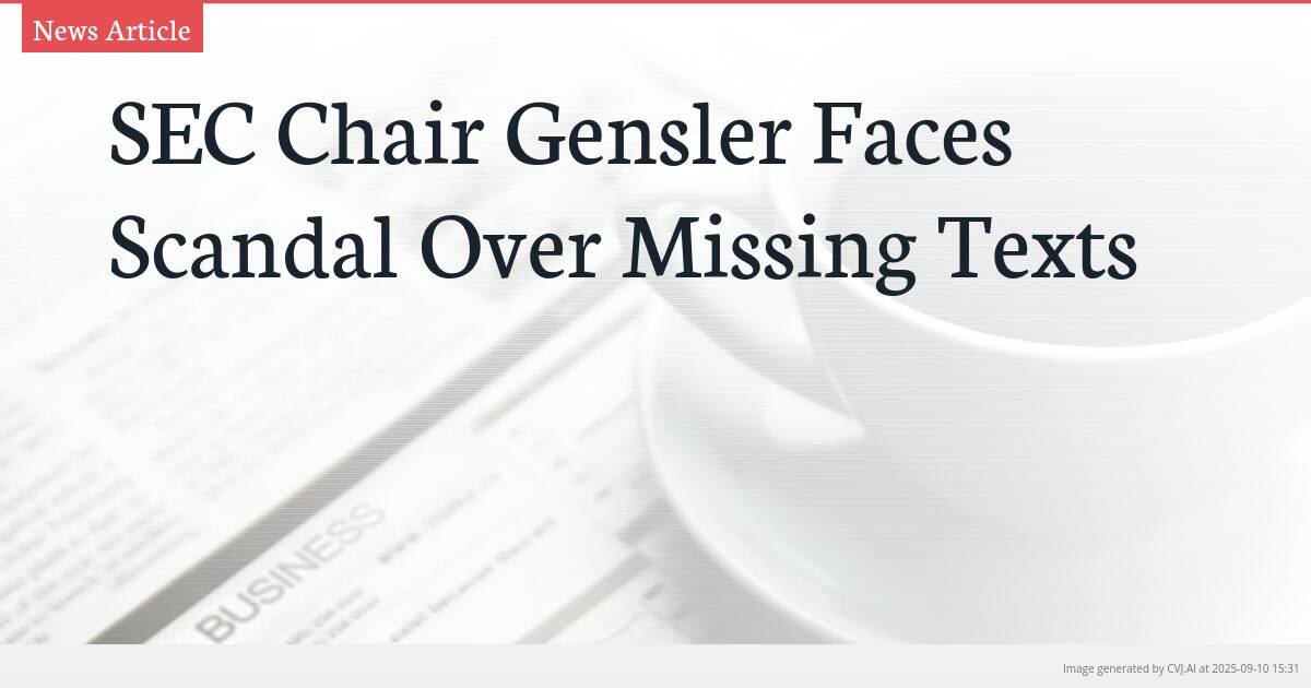 SEC Chair Gensler Faces Scandal Over Missing Texts