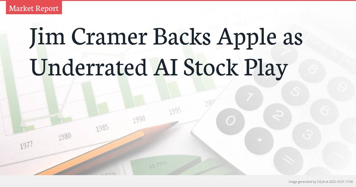 Jim Cramer Backs Apple as Underrated AI Stock Play