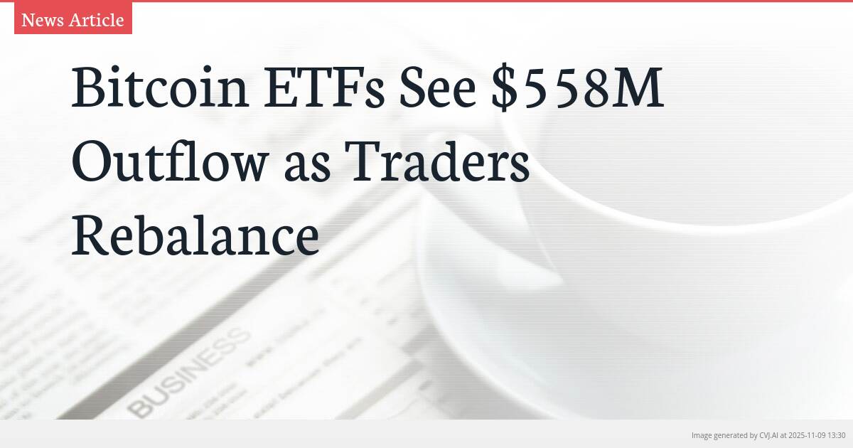 Bitcoin ETFs See $558M Outflow as Traders Rebalance