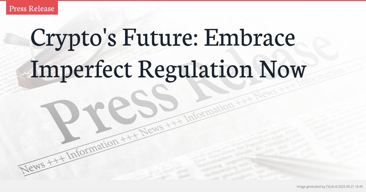 Crypto’s Future: Embrace Imperfect Regulation Now