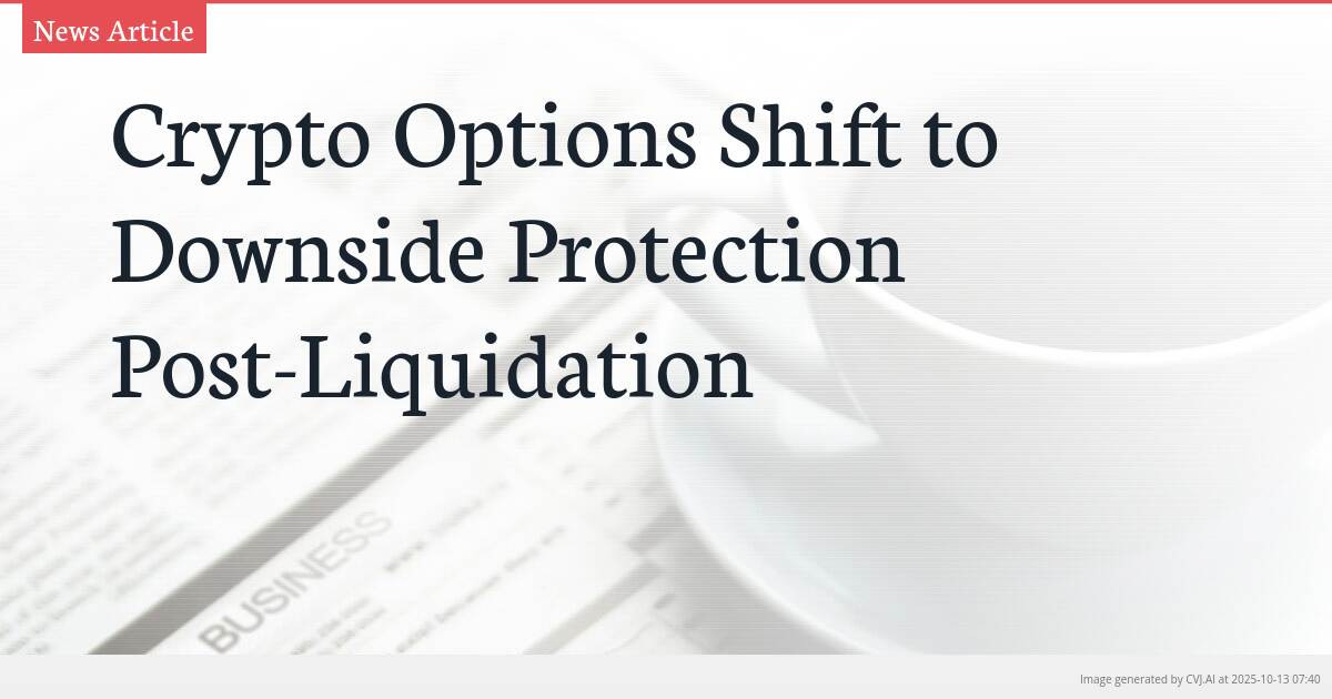 Crypto Options Shift to Downside Protection Post-Liquidation