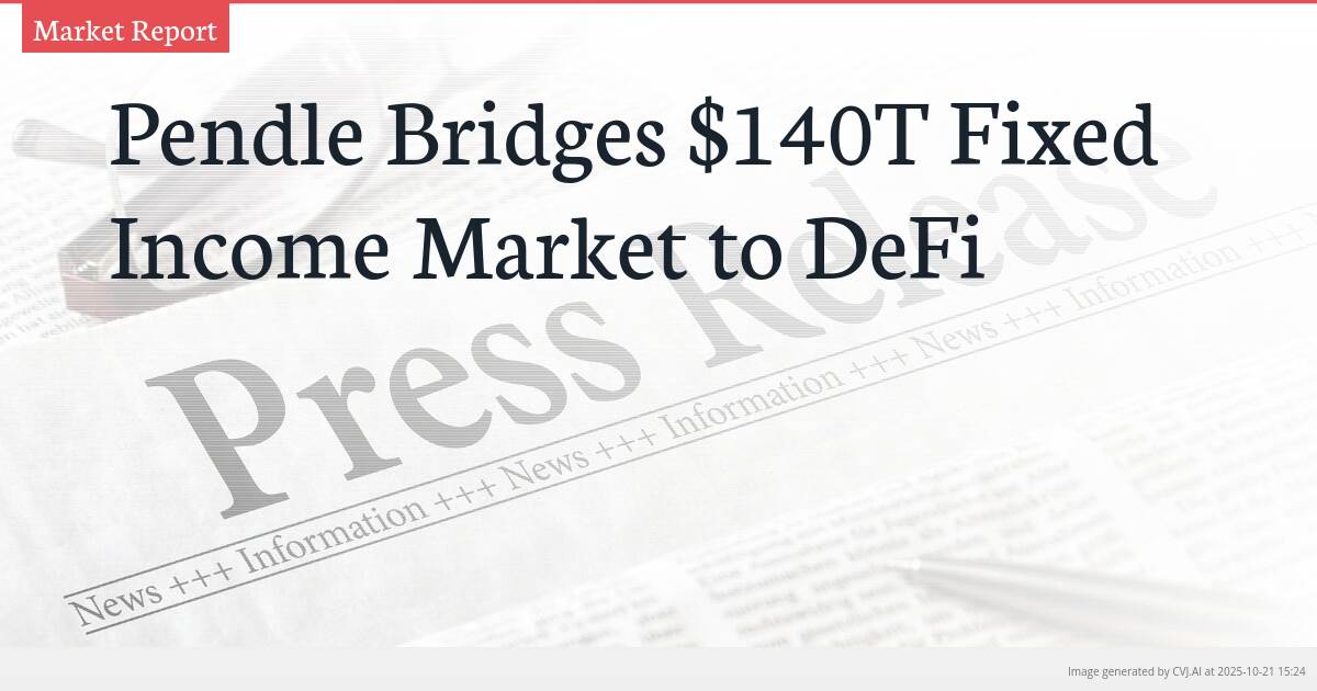 Pendle Bridges $140T Fixed Income Market to DeFi