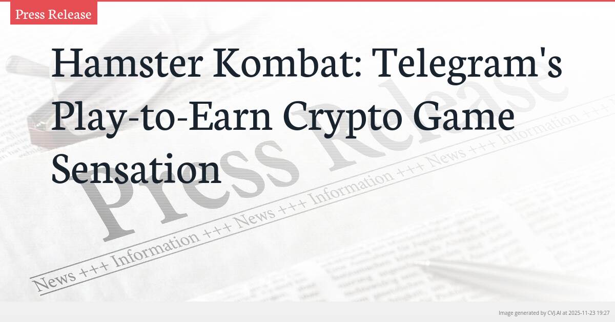 Hamster Kombat: Telegram’s Play-to-Earn Crypto Game Sensation