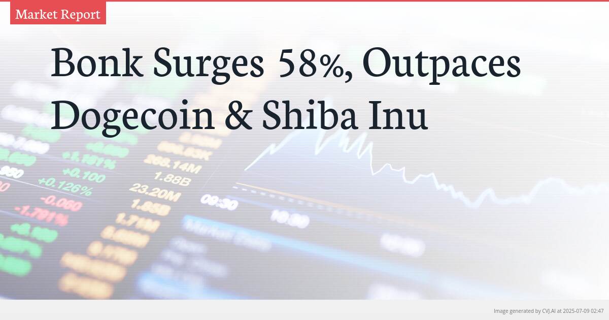 Bonk Surges 58%, Outpaces Dogecoin & Shiba Inu