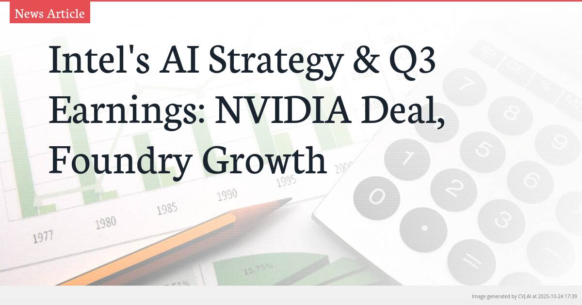 Intel’s AI Strategy & Q3 Earnings: NVIDIA Deal, Foundry Growth