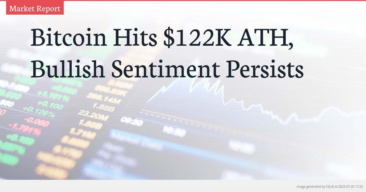 Bitcoin Hits $122K ATH, Bullish Sentiment Persists