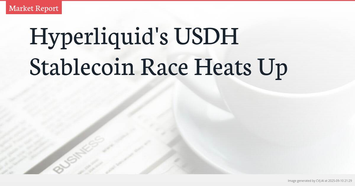 Hyperliquid’s USDH Stablecoin Race Heats Up