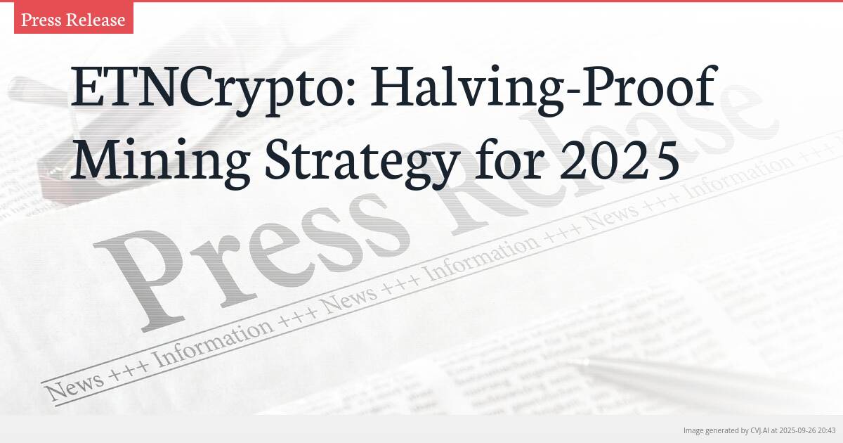 ETNCrypto: Halving-Proof Mining Strategy for 2025