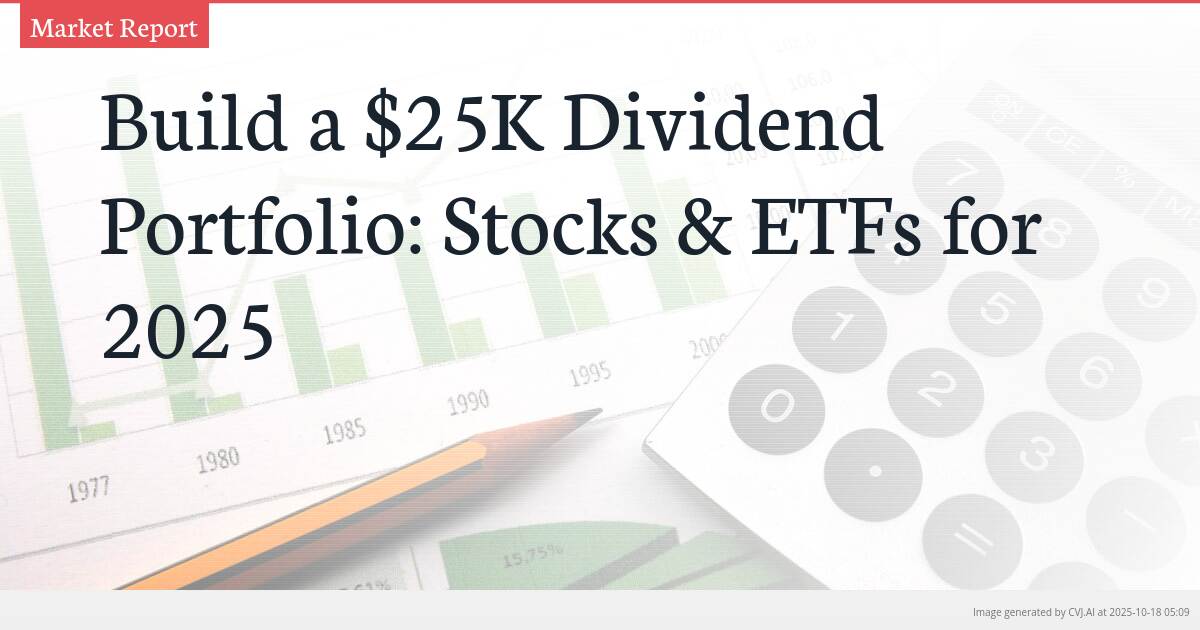 Build a $25K Dividend Portfolio: Stocks & ETFs for 2025