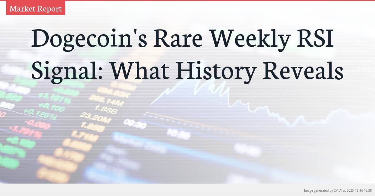 Dogecoin’s Rare Weekly RSI Signal: What History Reveals