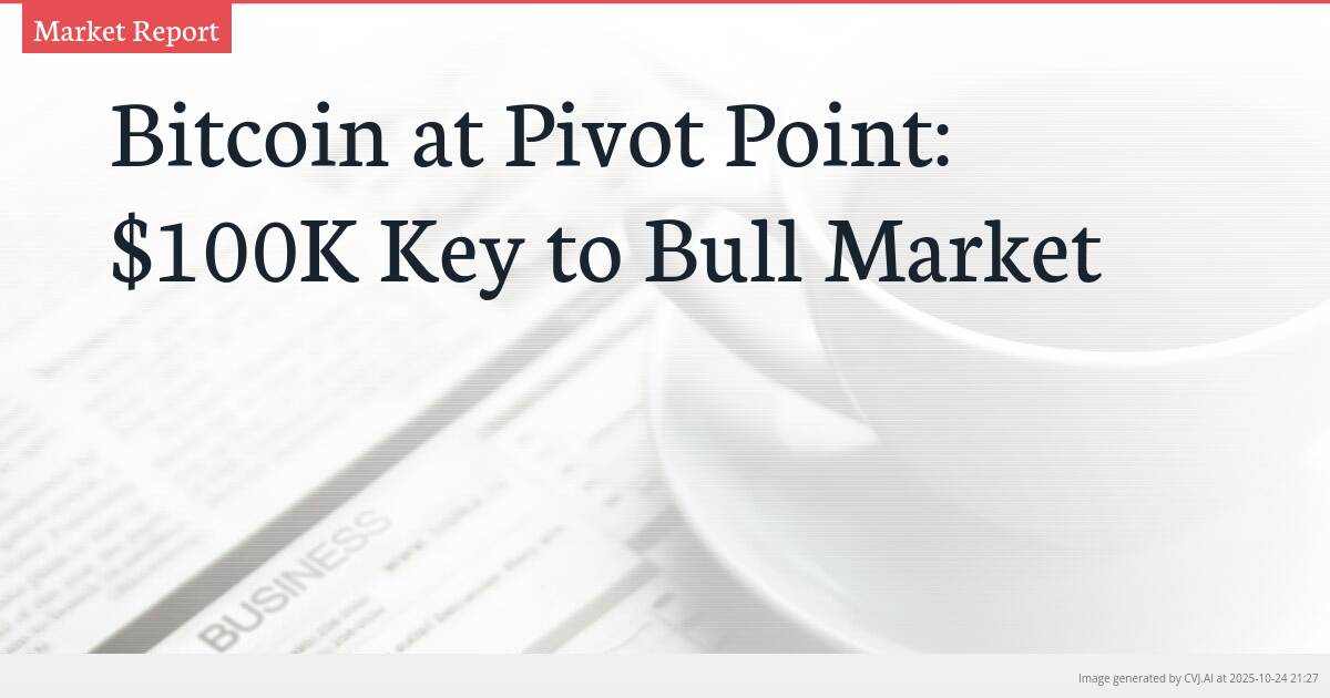 Bitcoin at Pivot Point: $100K Key to Bull Market Bitcoin at Pivot Point: $100K Key to Bull Market