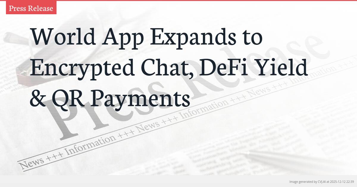 World App Expands to Encrypted Chat, DeFi Yield & QR Payments