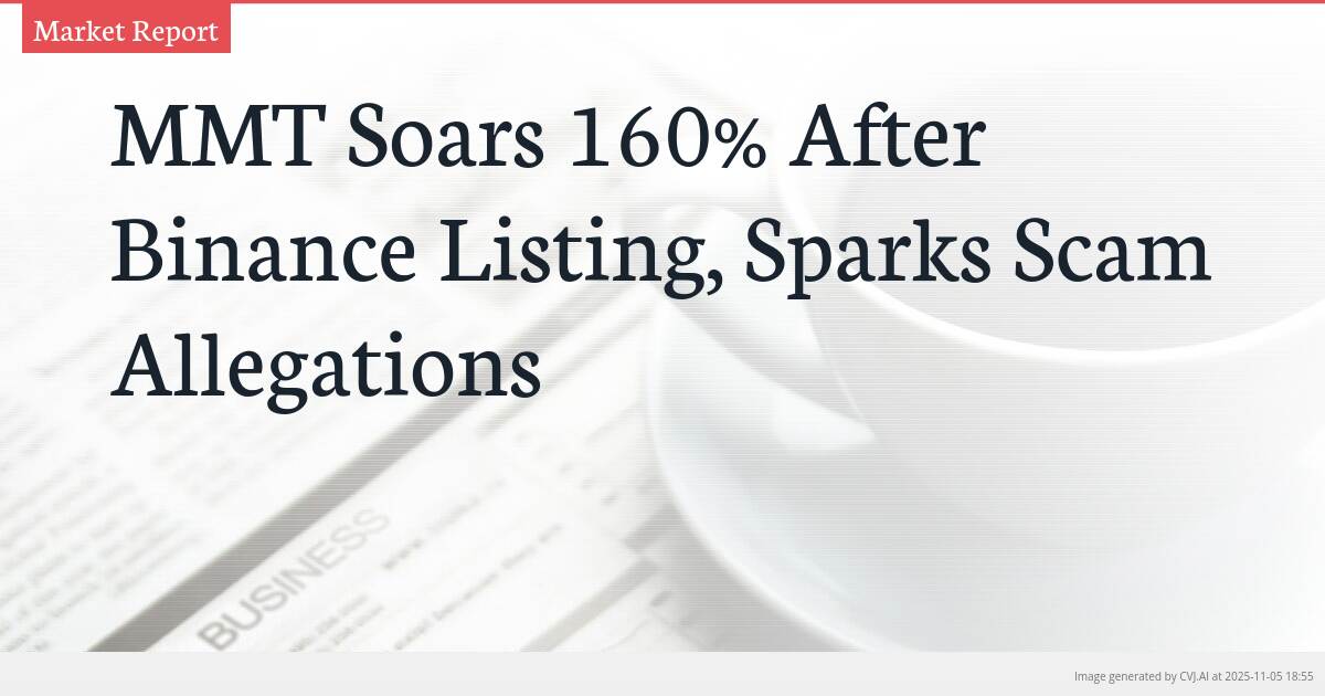 MMT Soars 160% After Binance Listing, Sparks Scam Allegations