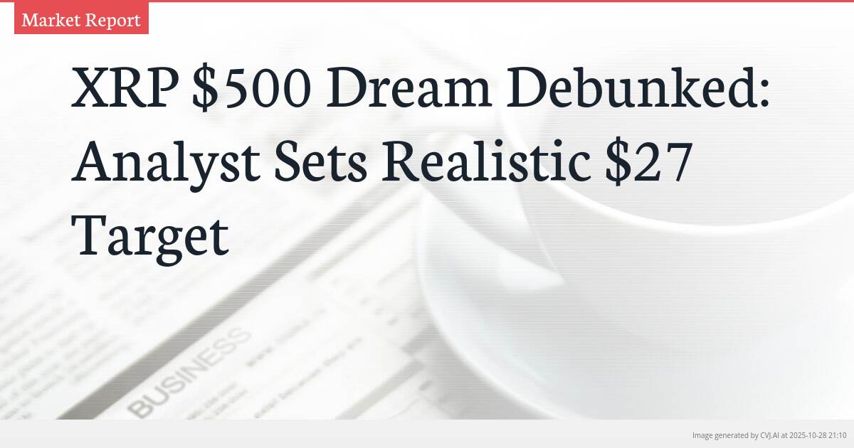 XRP $500 Dream Debunked: Analyst Sets Realistic $27 Target