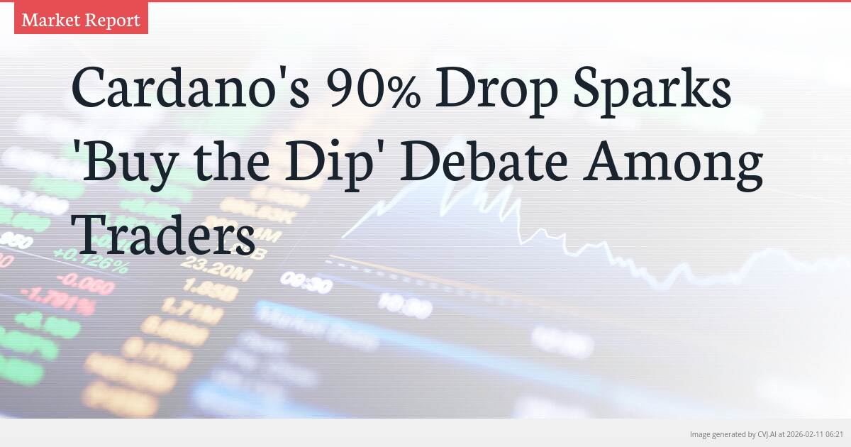 Cardano’s 90% Drop Sparks ‘Buy the Dip’ Debate Among Traders
