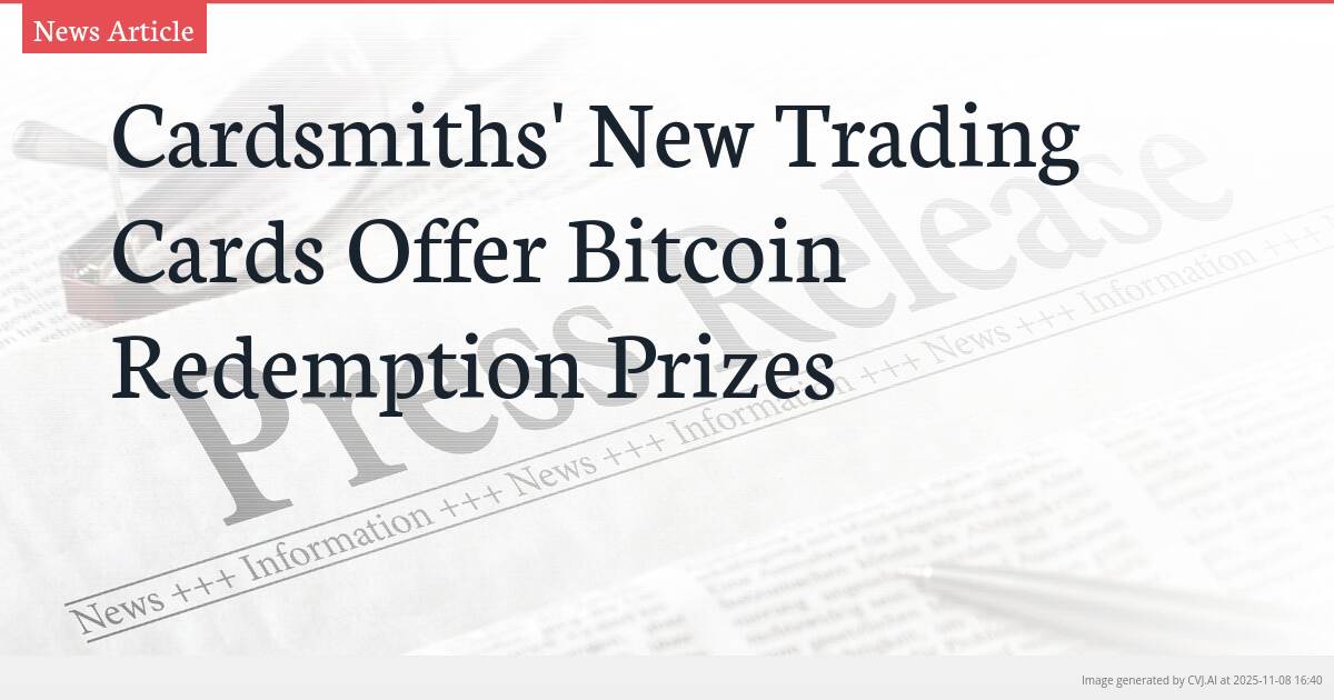 Cardsmiths’ New Trading Cards Offer Bitcoin Redemption Prizes