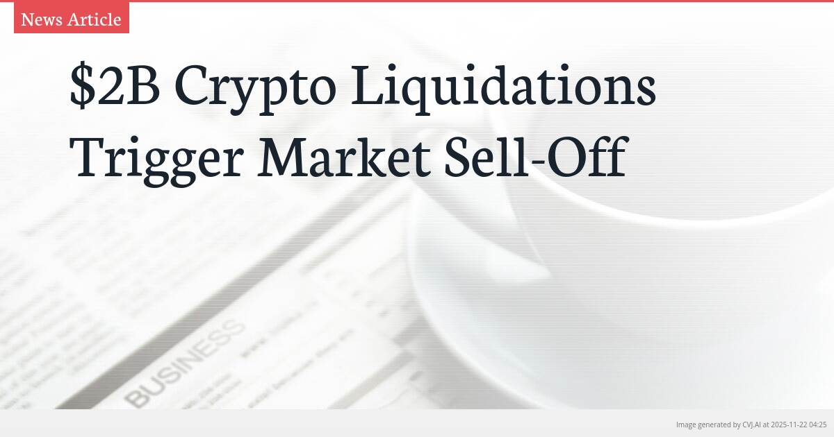 $2B Crypto Liquidations Trigger Market Sell-Off
