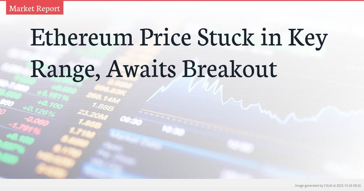 Ethereum Price Stuck in Key Range, Awaits Breakout Ethereum Price Stuck in Key Range, Awaits Breakout