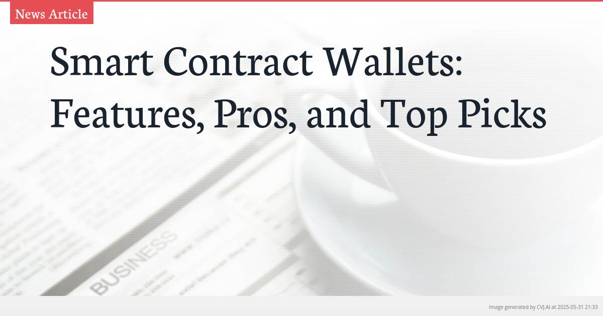 Smart Contract Wallets: Features, Pros, and Top Picks