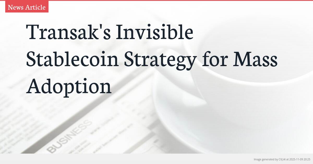 Transak’s Invisible Stablecoin Strategy for Mass Adoption