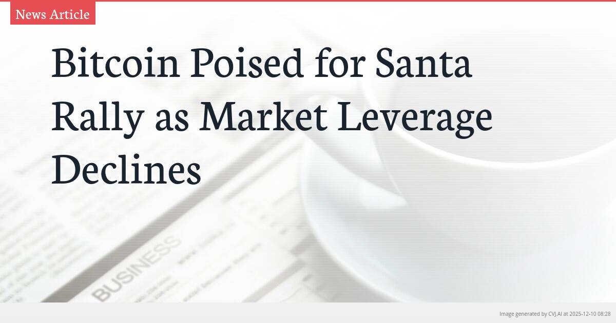 Bitcoin Poised for Santa Rally as Market Leverage Declines