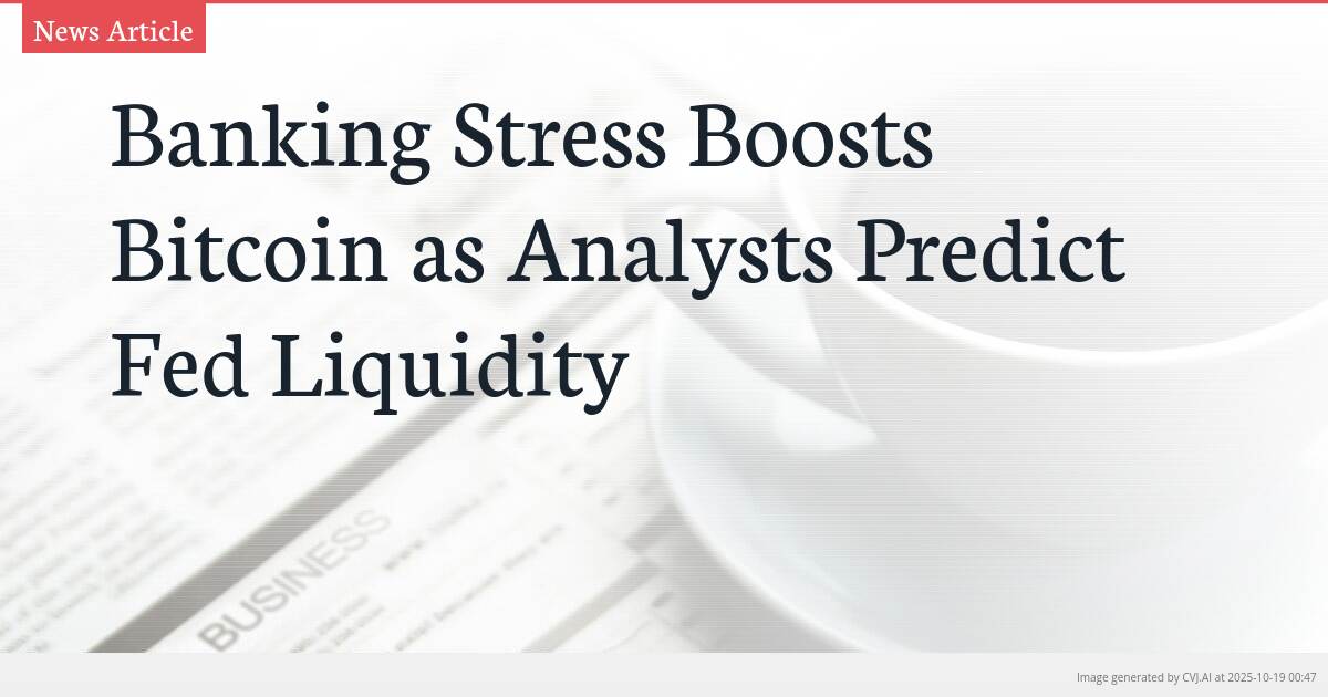 Banking Stress Boosts Bitcoin as Analysts Predict Fed Liquidity