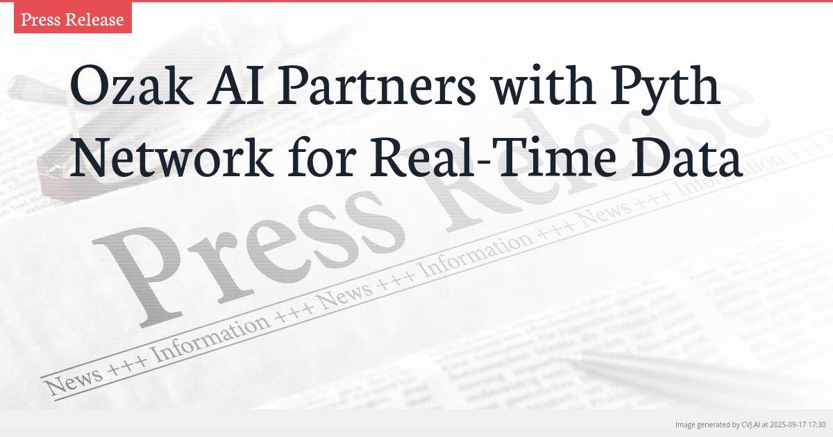 Ozak AI Partners with Pyth Network for Real-Time Data