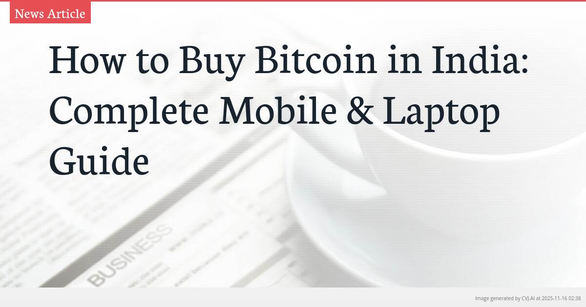 How to Buy Bitcoin in India: Complete Mobile & Laptop Guide
