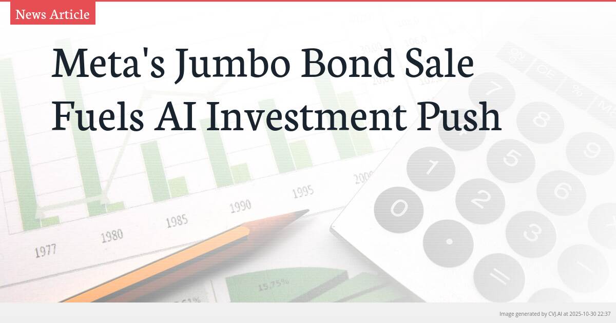 Meta’s Jumbo Bond Sale Fuels AI Investment Push