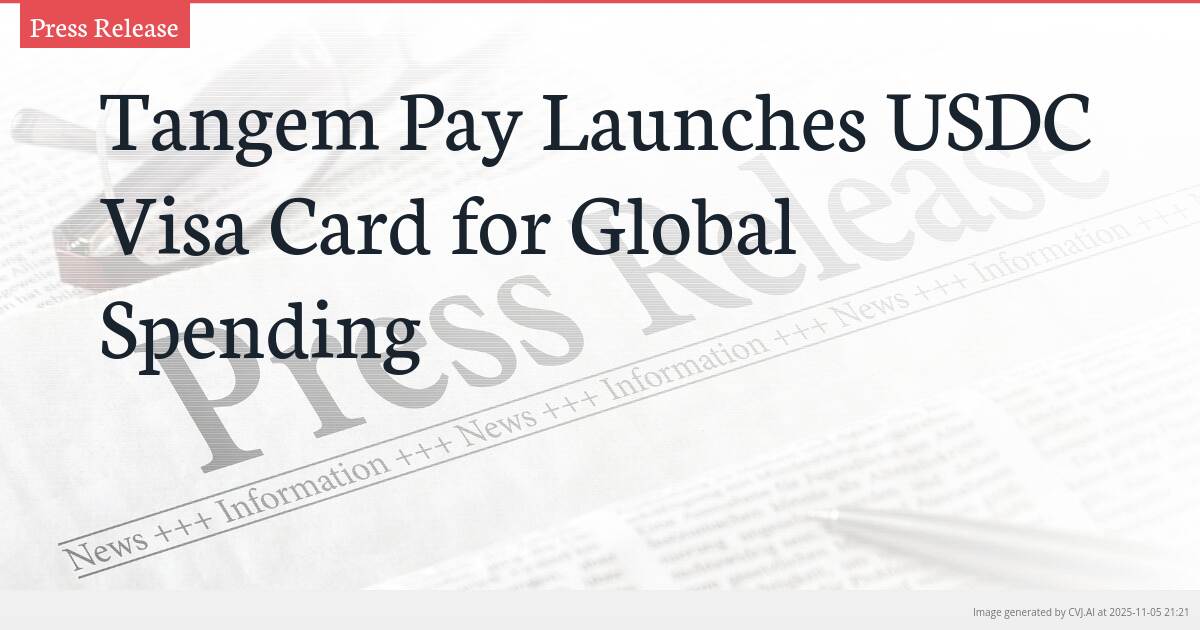 Tangem Pay Launches USDC Visa Card for Global Spending